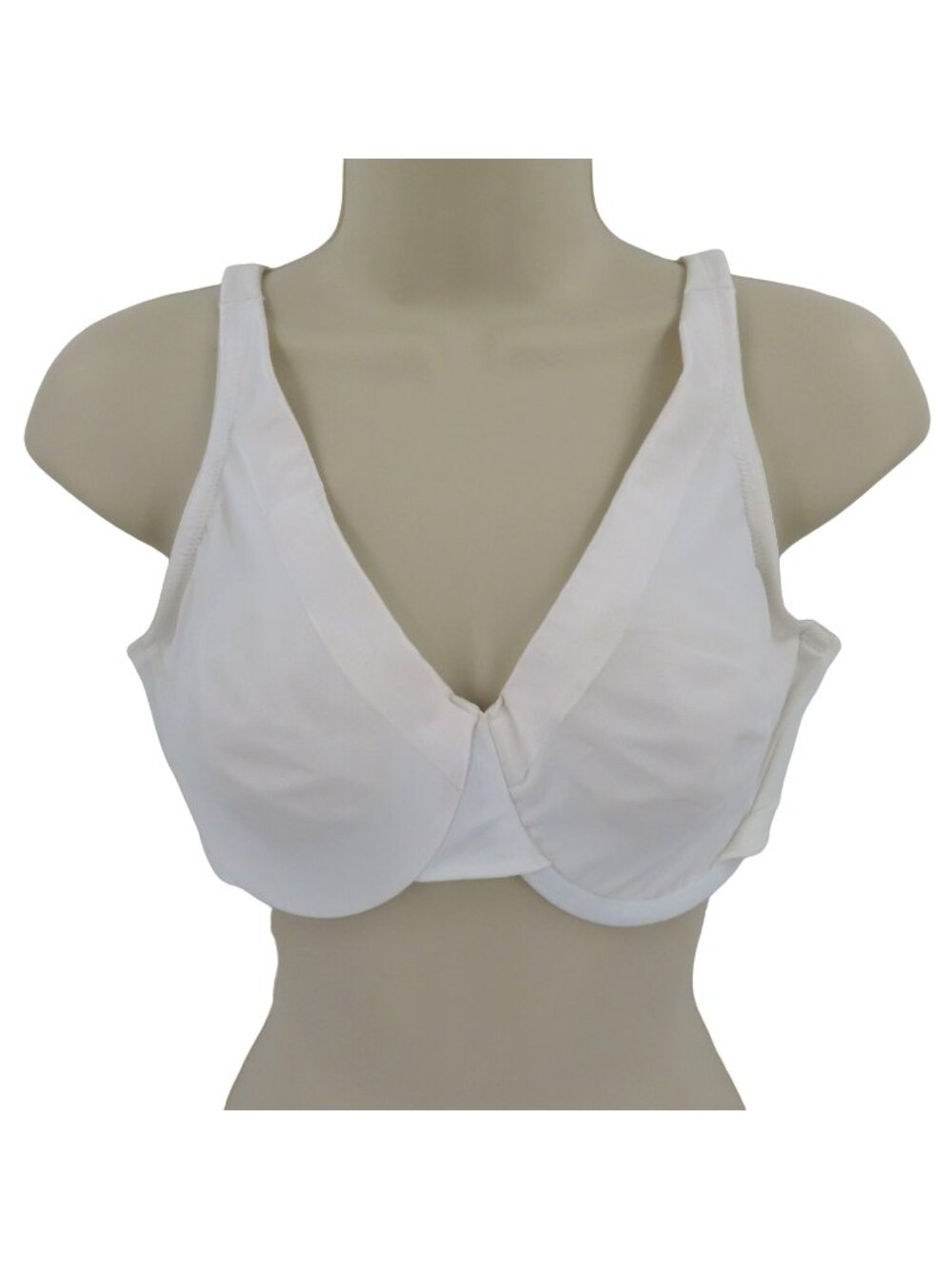 Olga 36D Signature Support Bra 5004 White Underwire Soft Cup Lining No Padding